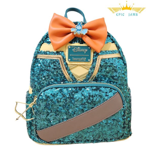 Loungefly Disney Princess Merida Sequin Mini Backpack New - Picture 1 of 6